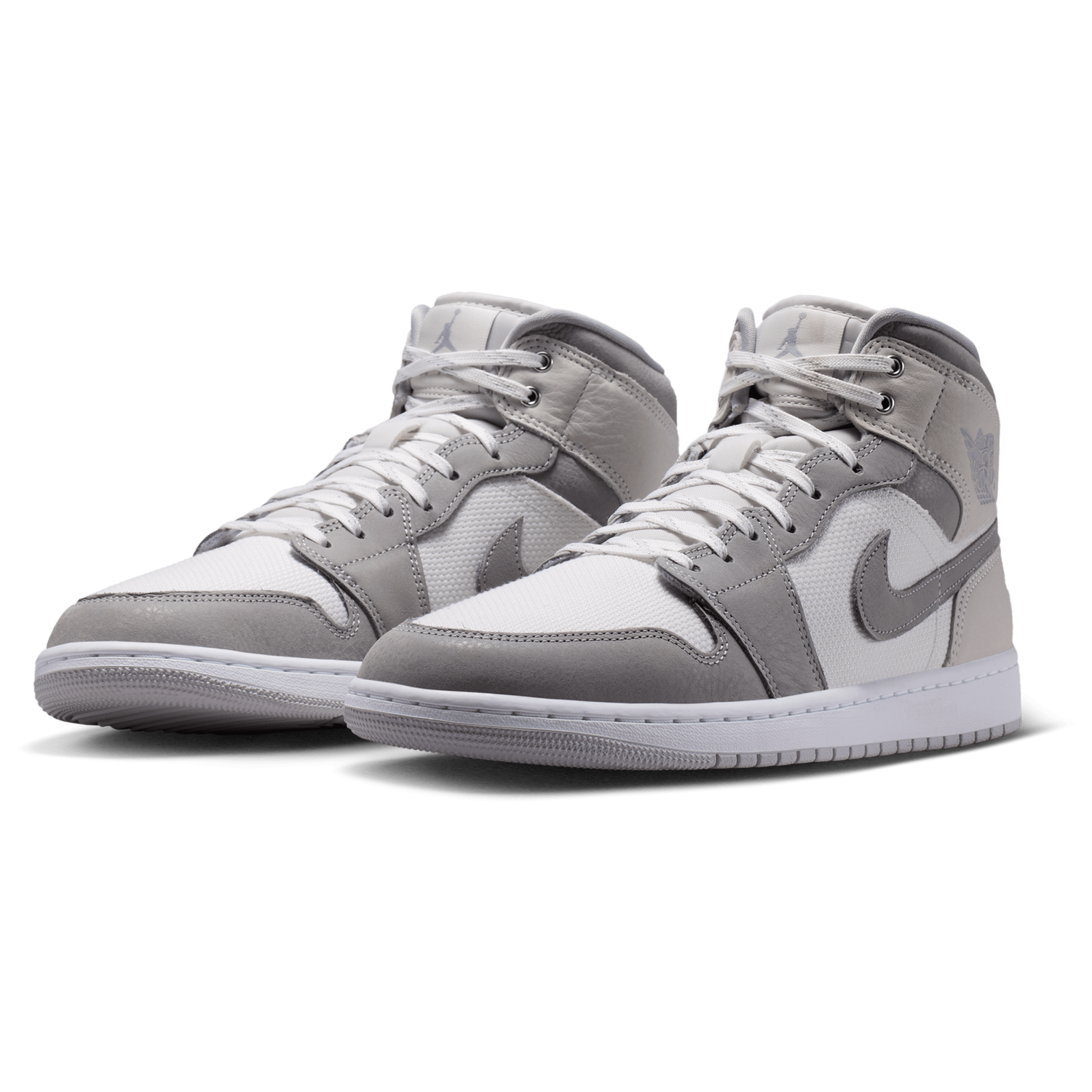 Jordan Air Jordan 1 Mid SE - Men's - Summit White/Light Smoke Grey/Phantom