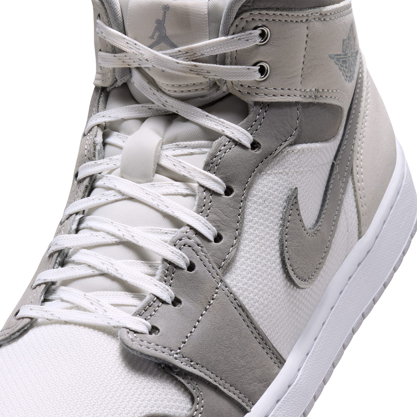 Jordan Air Jordan 1 Mid SE - Men's - Summit White/Light Smoke Grey/Phantom