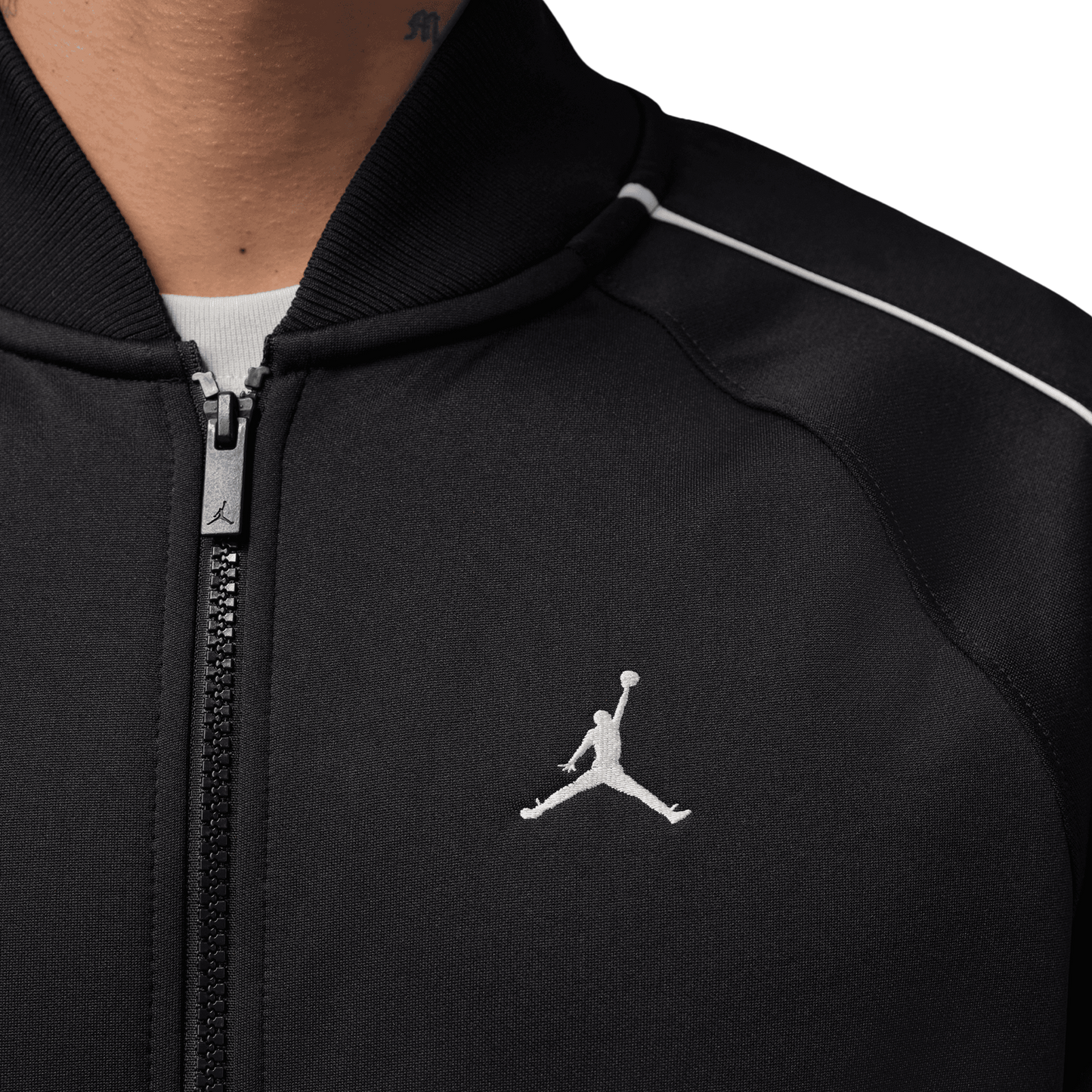 Jordan Brooklyn Tricot Track Suit Jacket - Men's - Black/White
