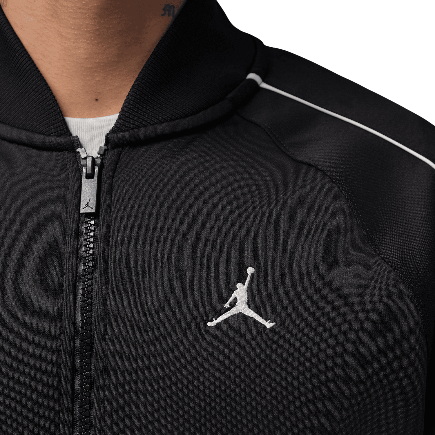 Jordan Brooklyn Tricot Track Suit Jacket - Men's - Black/White
