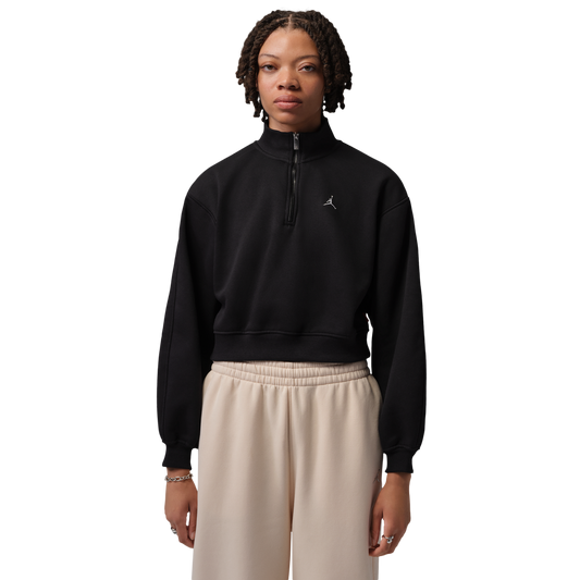 Jordan Brooklyn Fleece Md Crop Qz BB - Women's - Black