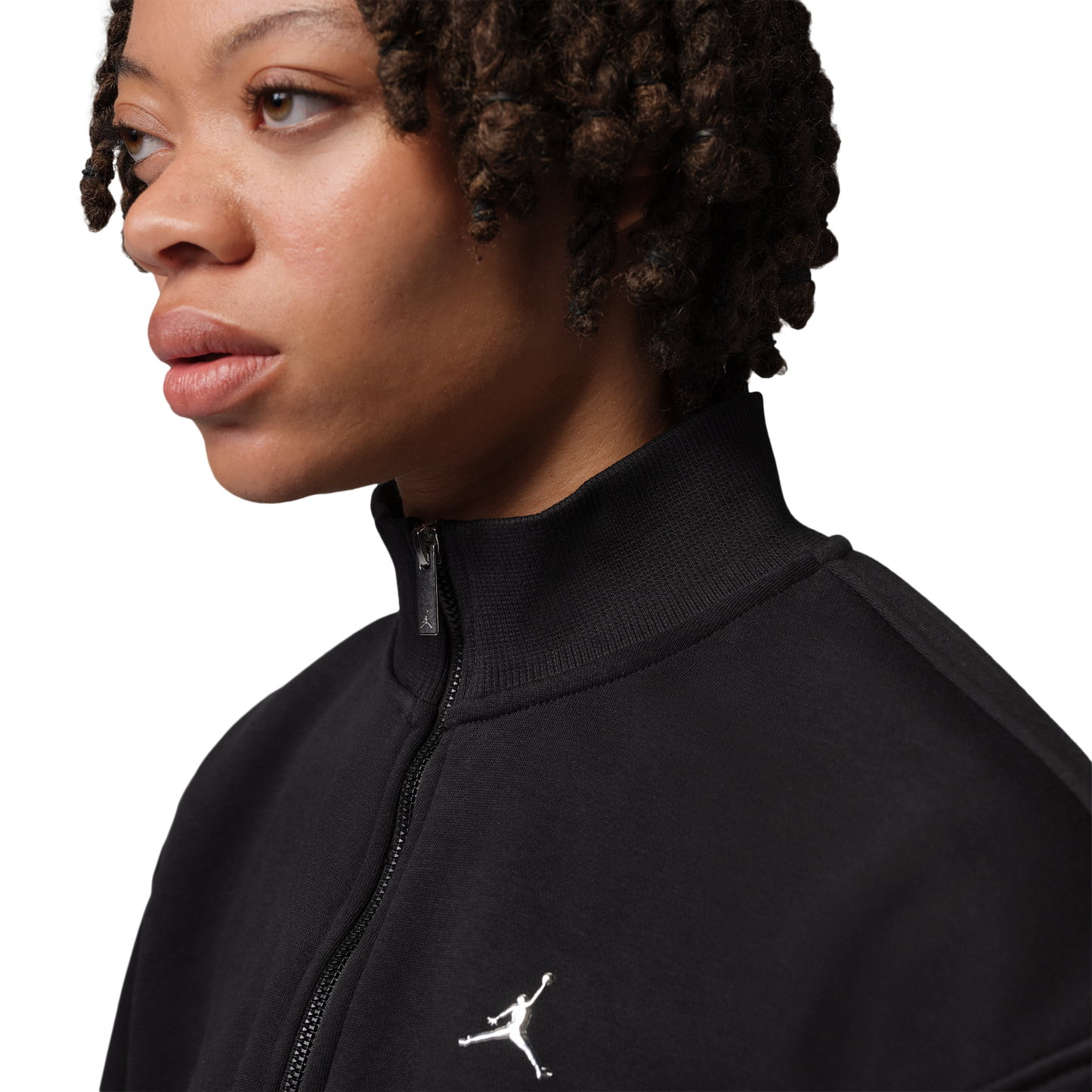 Jordan Brooklyn Fleece Md Crop Qz BB - Women's - Black