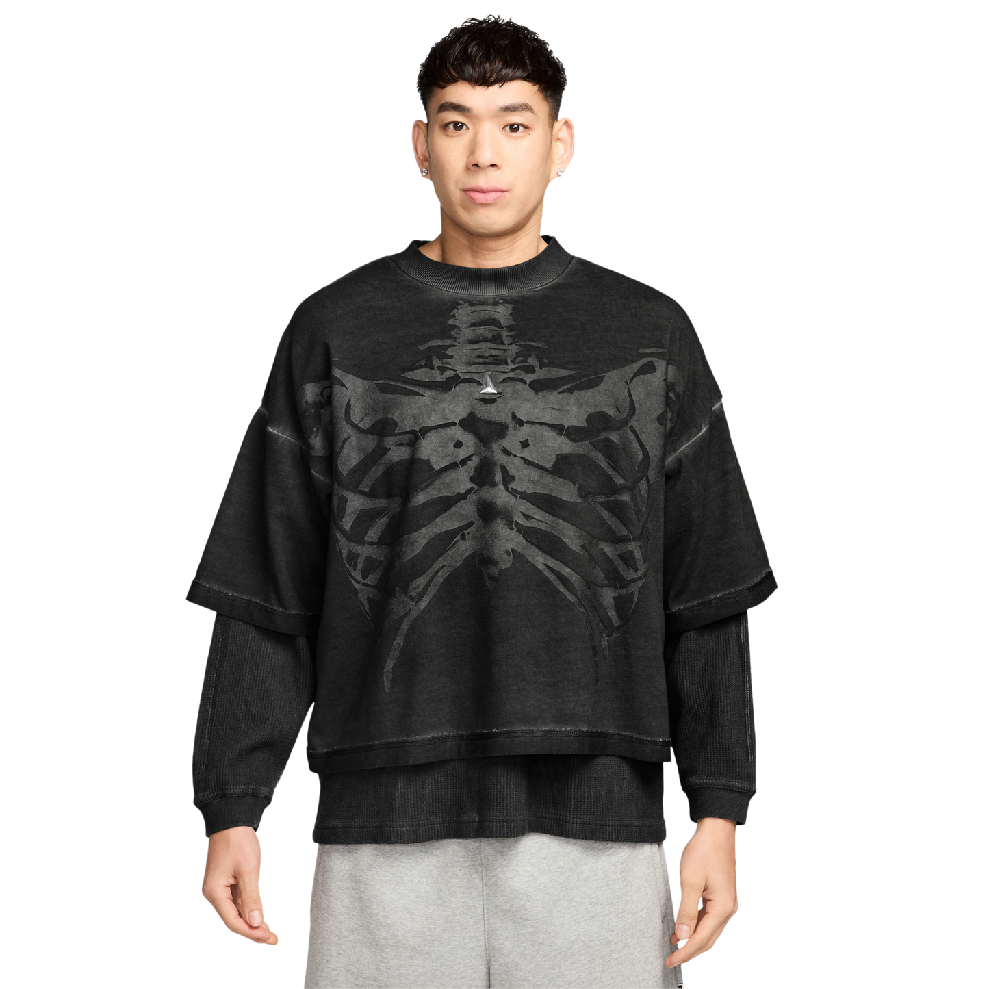 Nike Ja Dri-Fit Long Sleeve Waffle Shirt - Men's - Black/Black