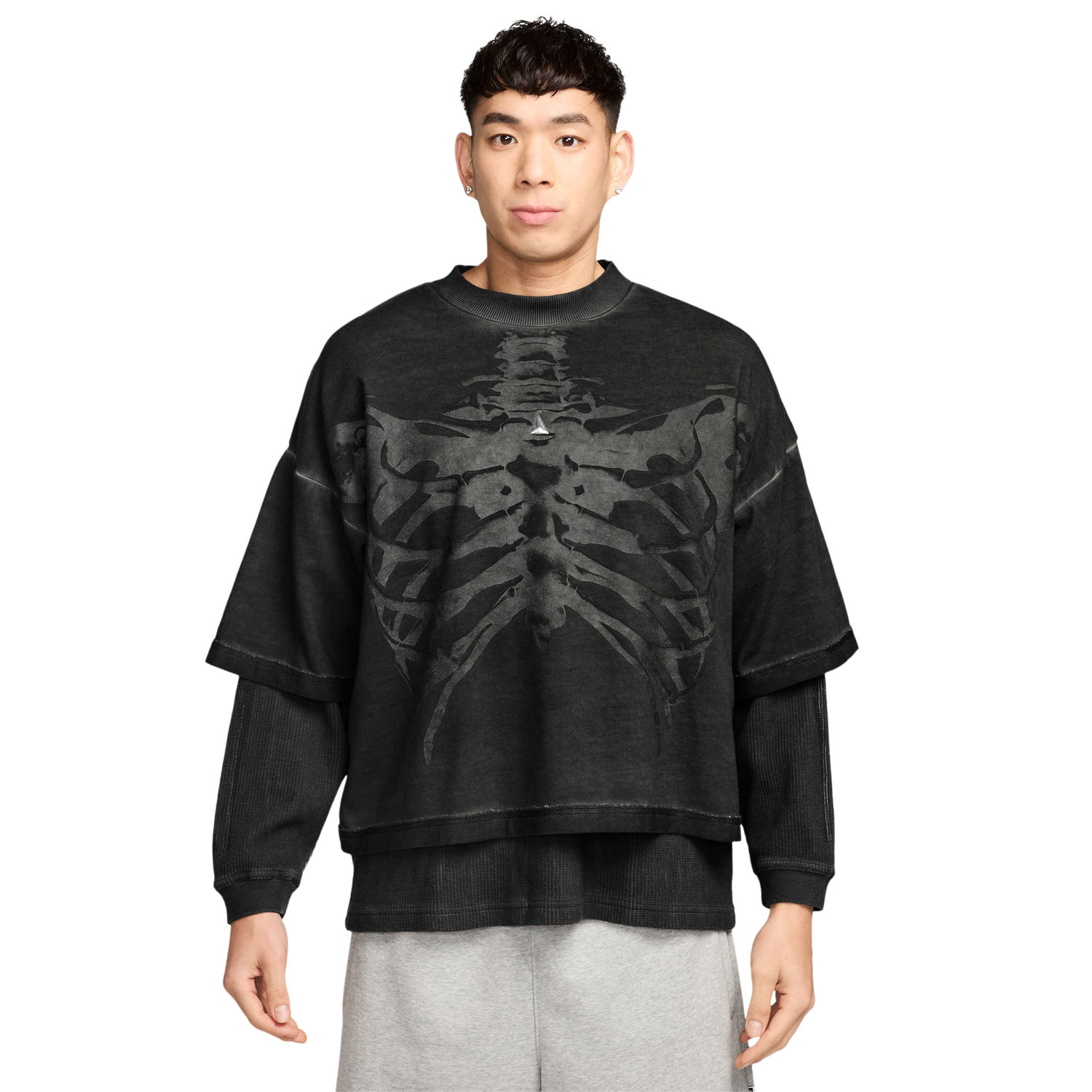 Nike Ja Dri-Fit Long Sleeve Waffle Shirt - Men's - Black/Black