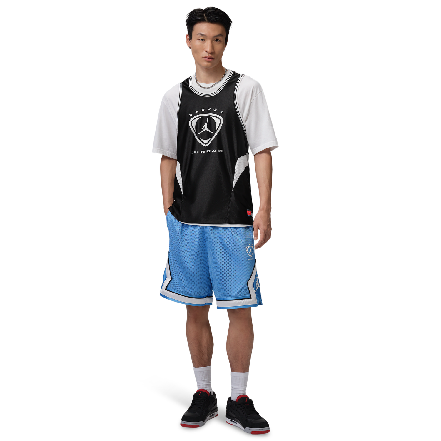 Jordan Brooklyn FC Sleeveless Jersey - Men's - White/Black/Metallic Silver