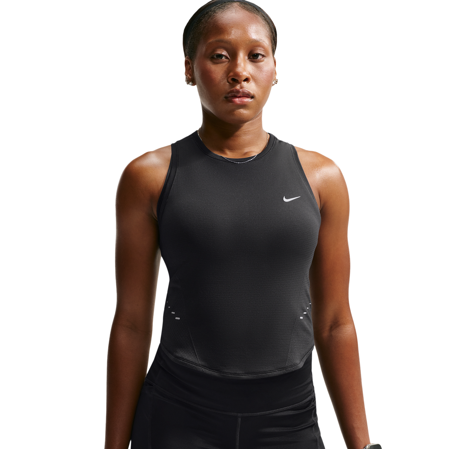 Nike Swift Dri-FIT Seamless Tank - Women's - Reflective Silv/Black/Cool Grey