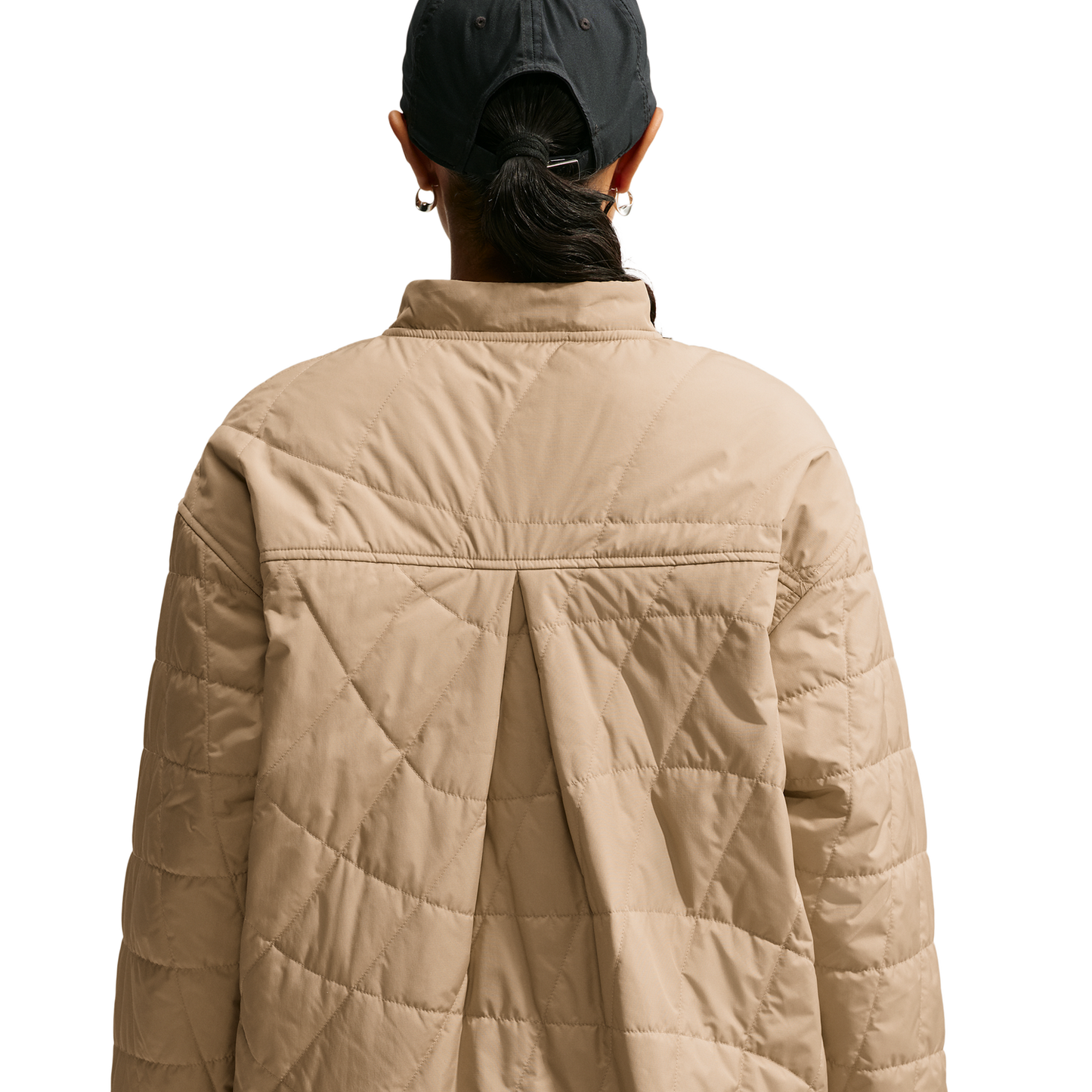 Nike Tech-FIT Crop Quilted Barn Jacket - Women's - Parachute Beige/Parachute Beige