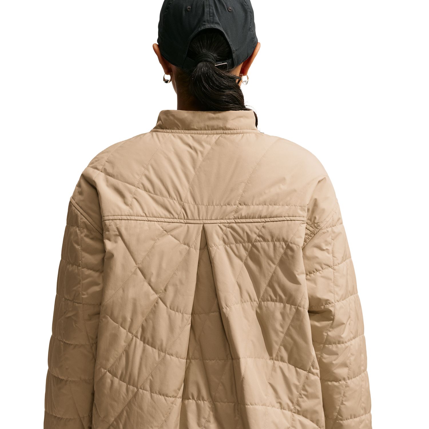 Nike Tech-FIT Crop Quilted Barn Jacket - Women's - Parachute Beige/Parachute Beige