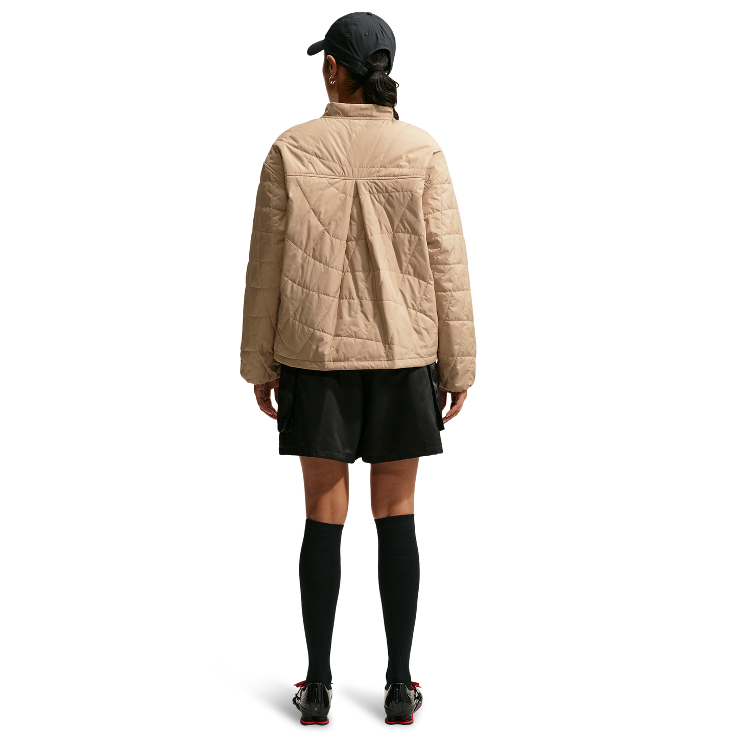 Nike Tech-FIT Crop Quilted Barn Jacket - Women's - Parachute Beige/Parachute Beige