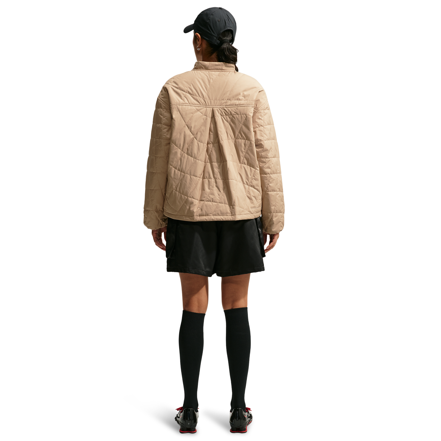 Nike Tech-FIT Crop Quilted Barn Jacket - Women's - Parachute Beige/Parachute Beige