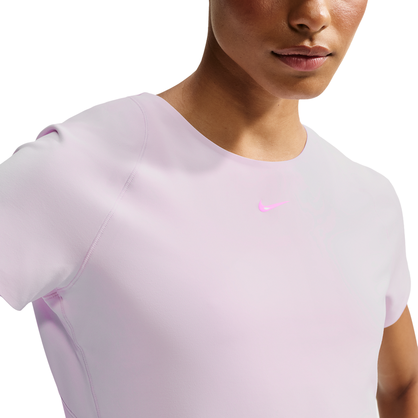 Nike Dri-FIT Universal SS Top - Women's - Pink Rise/Bleached Lilac