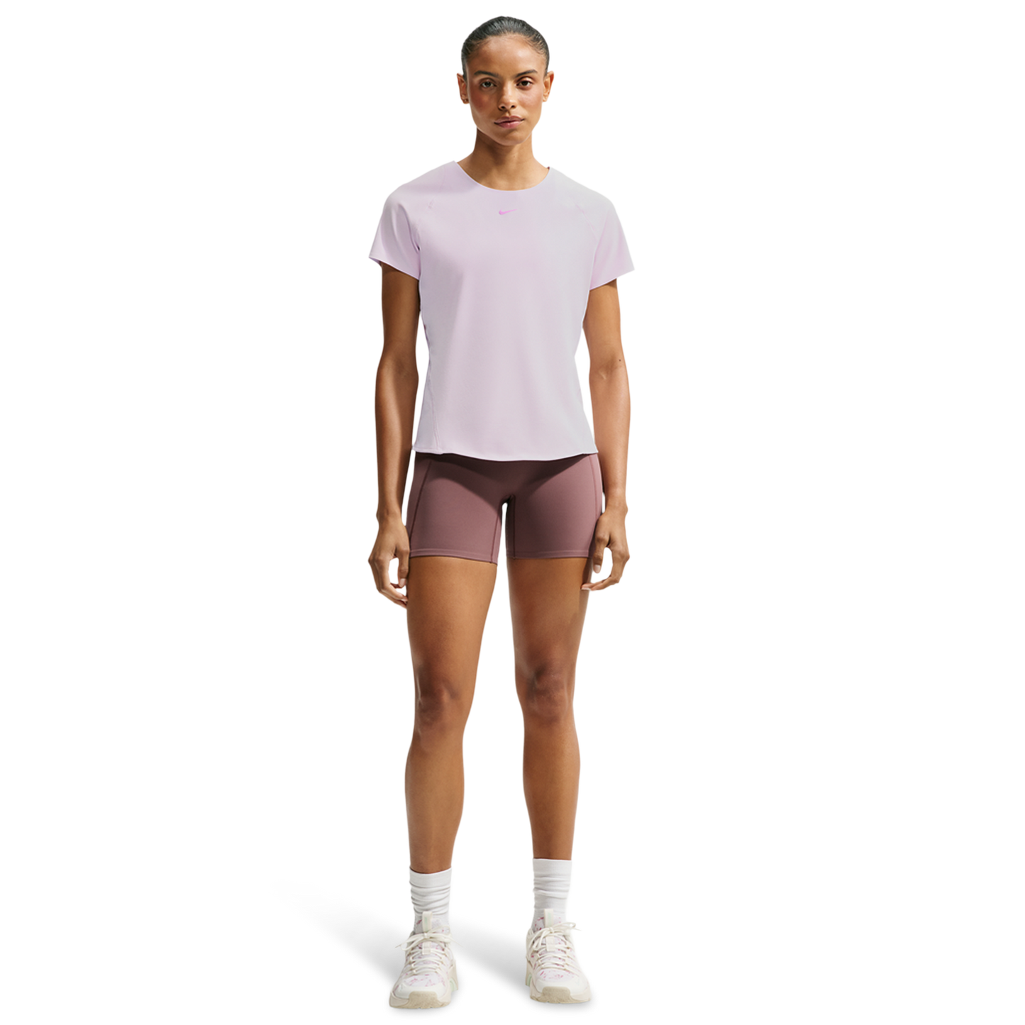 Nike Dri-FIT Universal SS Top - Women's - Pink Rise/Bleached Lilac