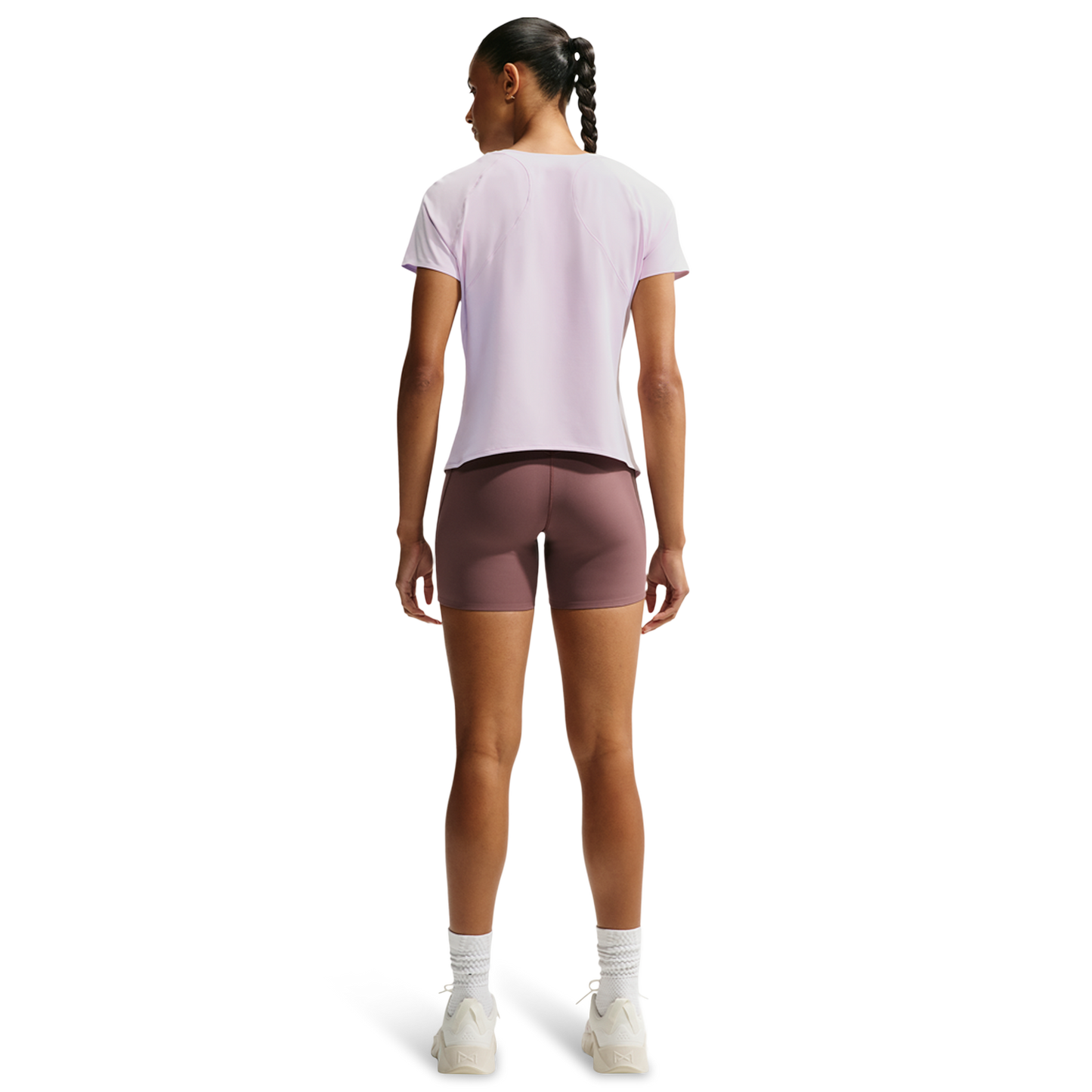 Nike Dri-FIT Universal SS Top - Women's - Pink Rise/Bleached Lilac