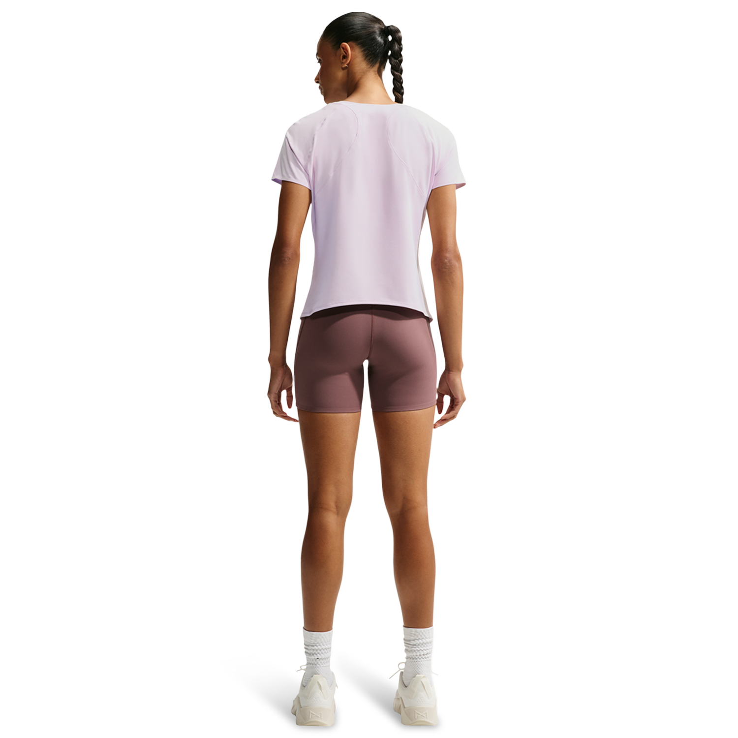 Nike Dri-FIT Universal SS Top - Women's - Pink Rise/Bleached Lilac