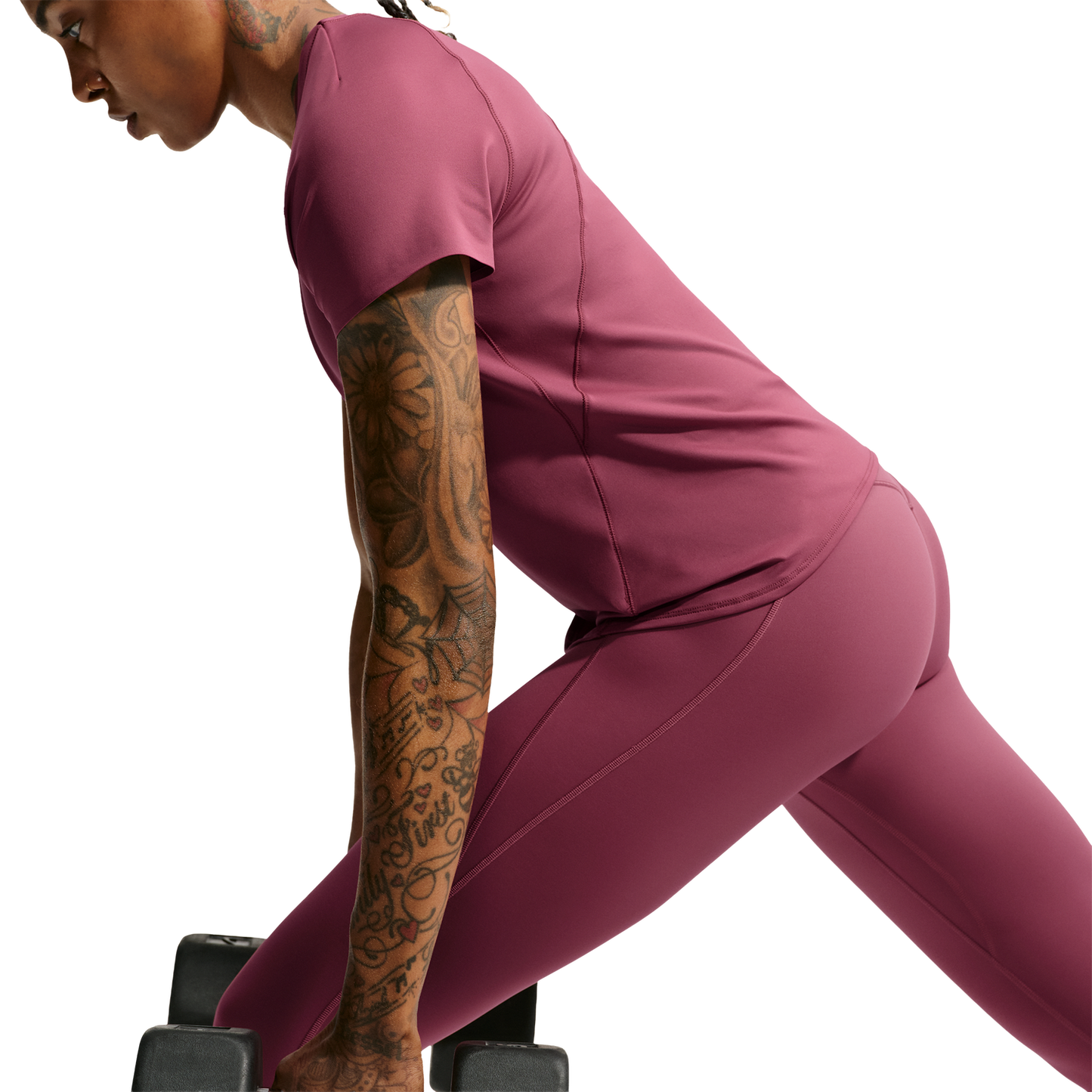 Nike Dri-FIT Universal SS Top - Women's - Mystic Dates/Pink Smoke