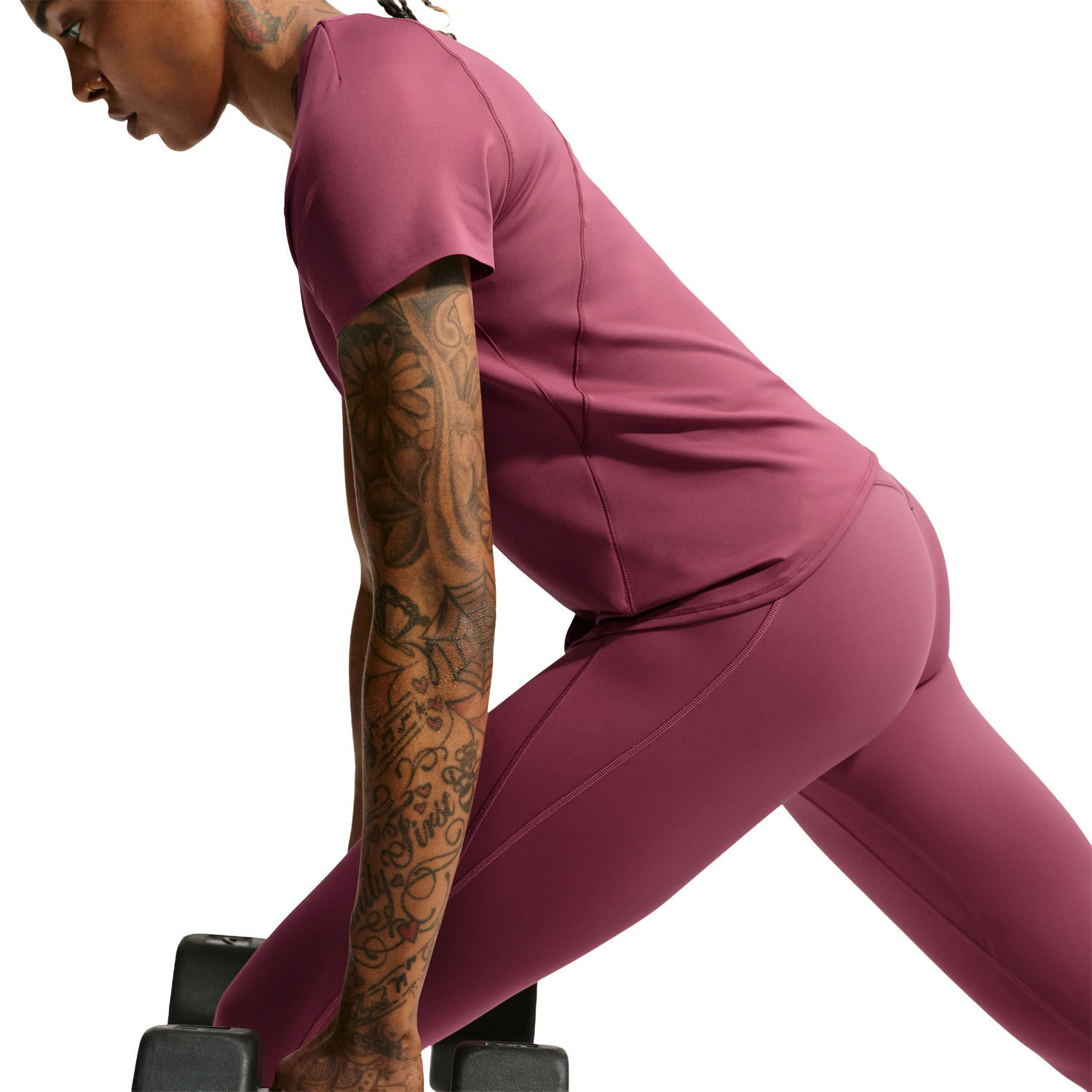 Nike Dri-FIT Universal SS Top - Women's - Mystic Dates/Pink Smoke
