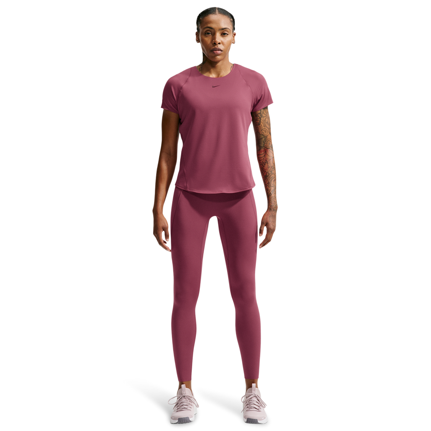 Nike Dri-FIT Universal SS Top - Women's - Mystic Dates/Pink Smoke
