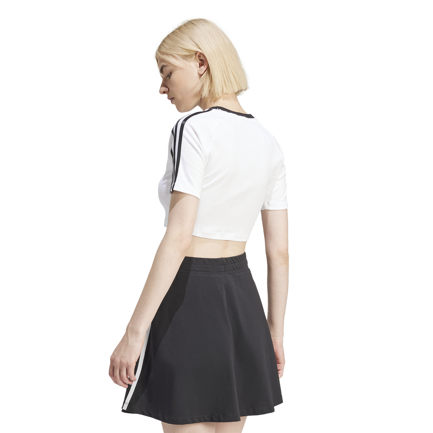 adidas Originals 3 Stripe Baby T-Shirt - Women's - Black/White