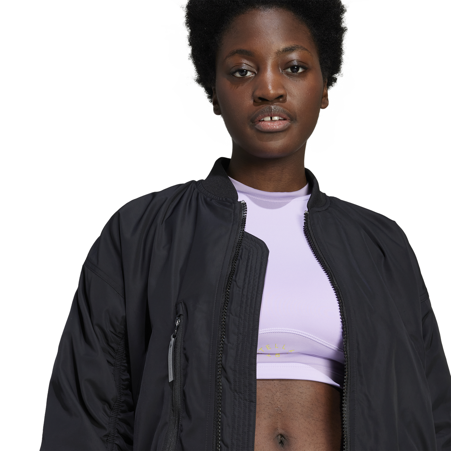 adidas Stella McCartney Sportswear Woven Bomber Jacket  - Women's - Black
