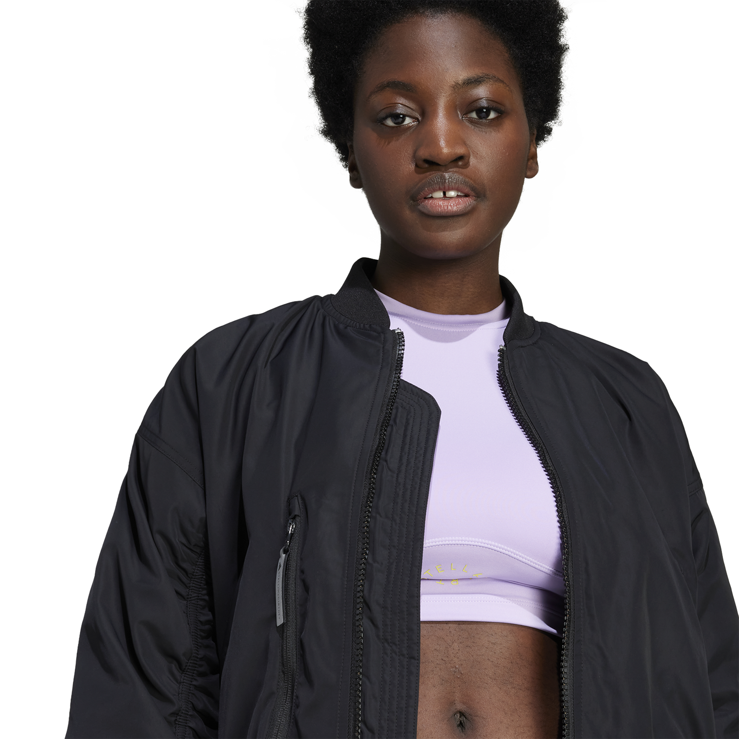 adidas Stella McCartney Sportswear Woven Bomber Jacket  - Women's - Black