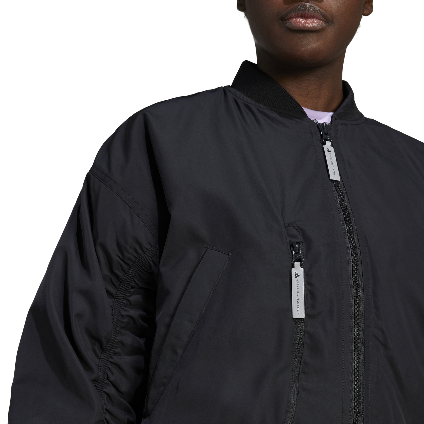 adidas Stella McCartney Sportswear Woven Bomber Jacket  - Women's - Black