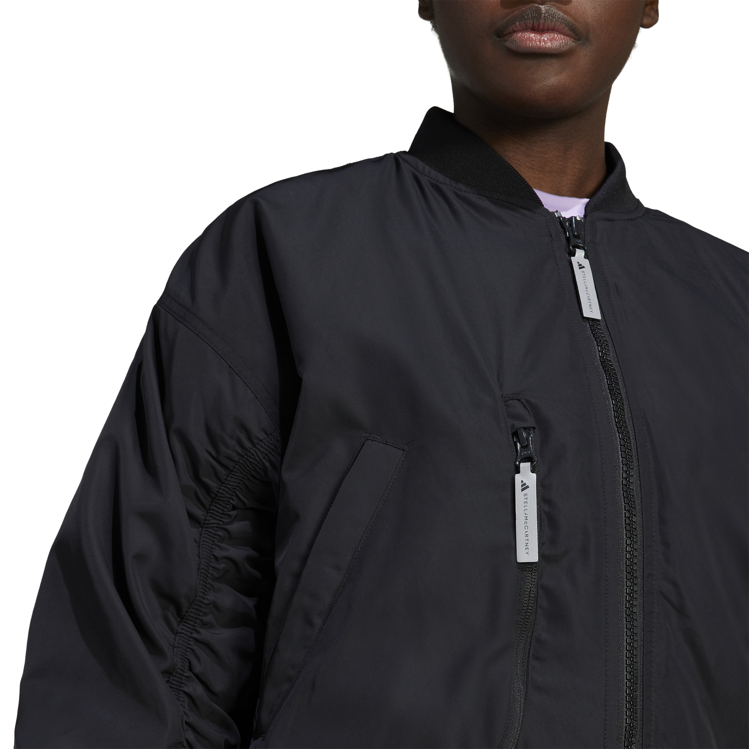 adidas Stella McCartney Sportswear Woven Bomber Jacket  - Women's - Black