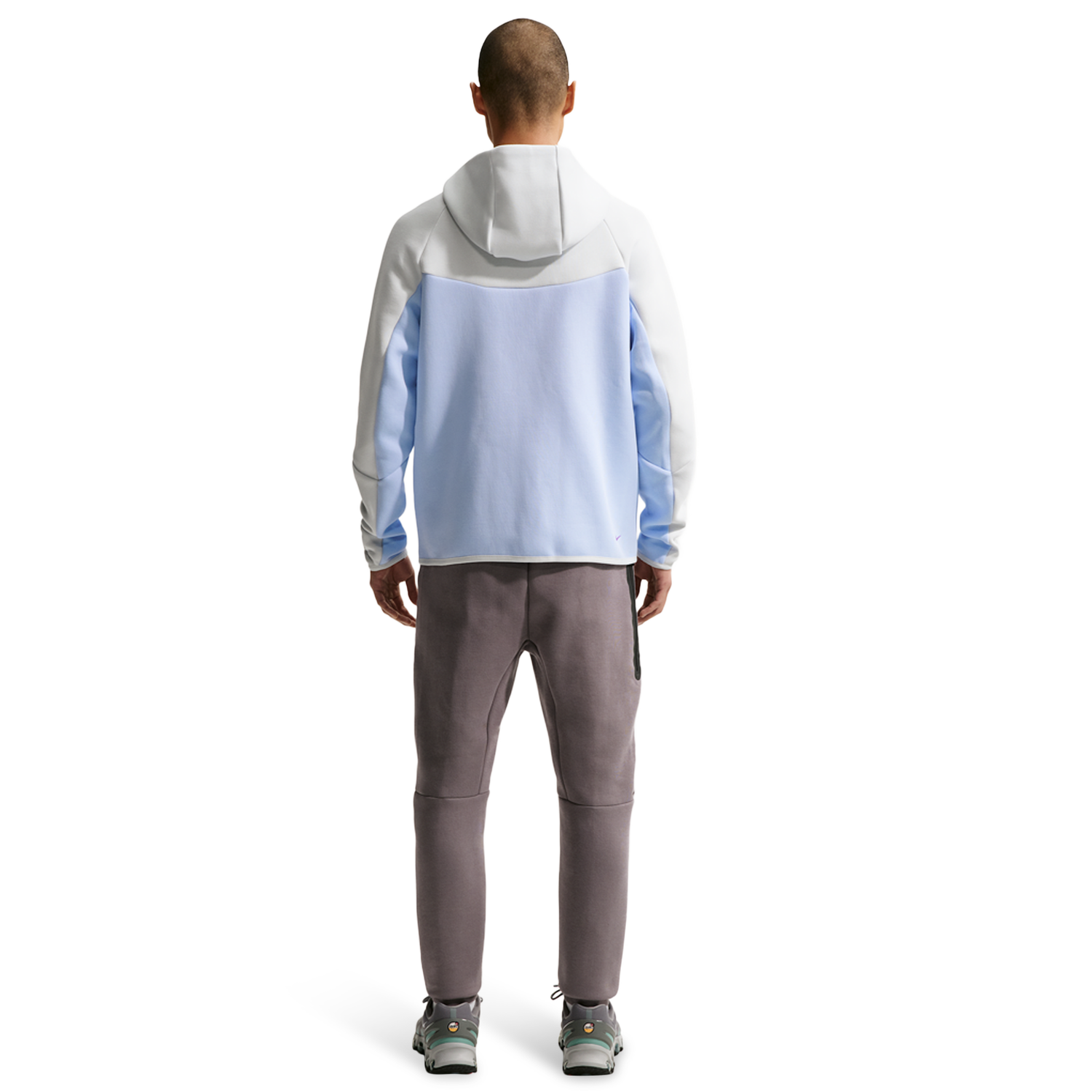 Nike Tech Fleece Windrunner Full-Zip Jacket AM Day - Men's - Hydrogen Blue/Bright Violet/Off White