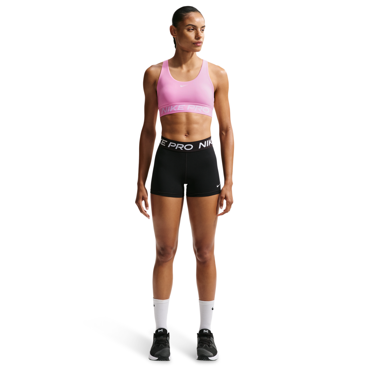 Nike Pro Dri-FIT 365 LS Bra - Women's - Pink Rise/White