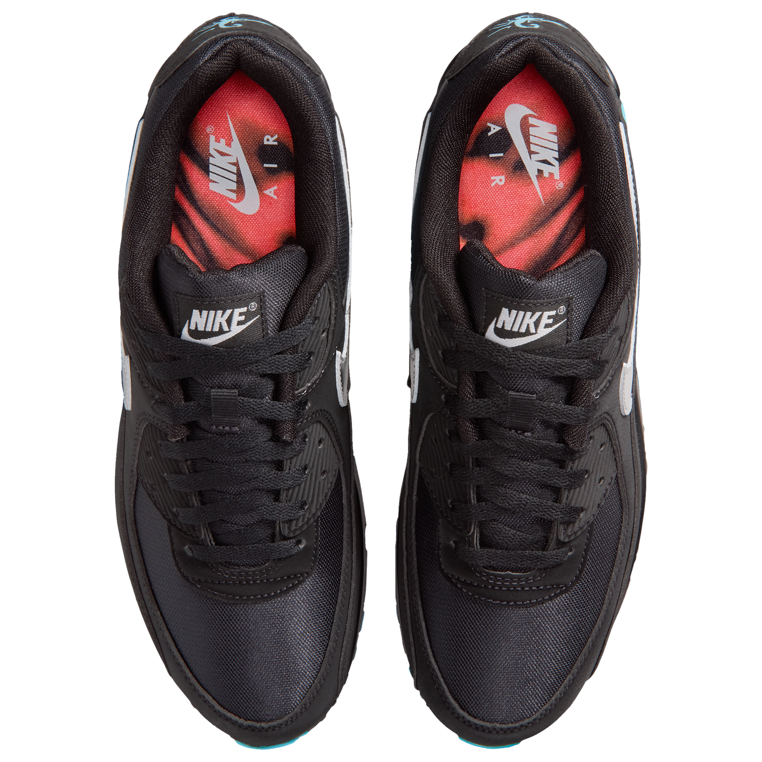 Nike Air Max 90 Premium Treble - Men's - Black/Chrome/Gamma Blue