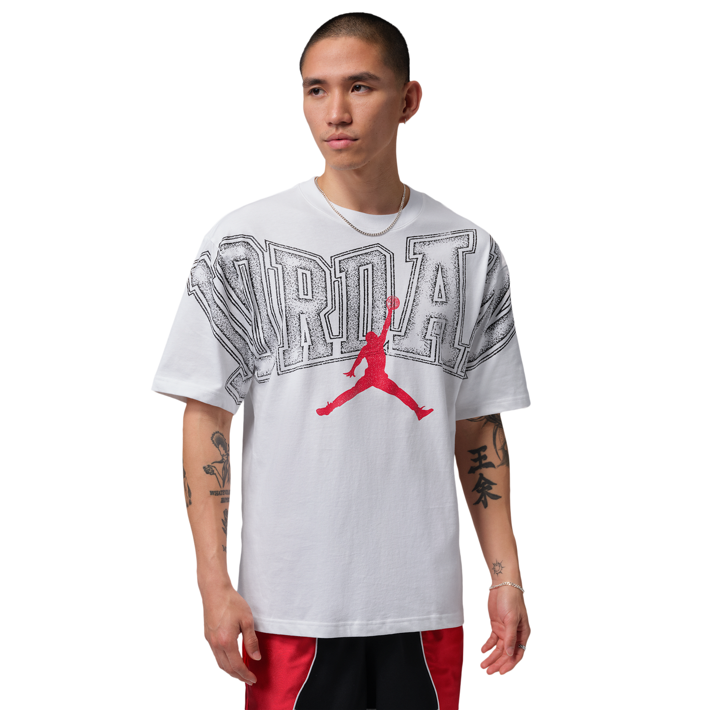 Jordan New Stretch Gfx SS Crew - Men's - White