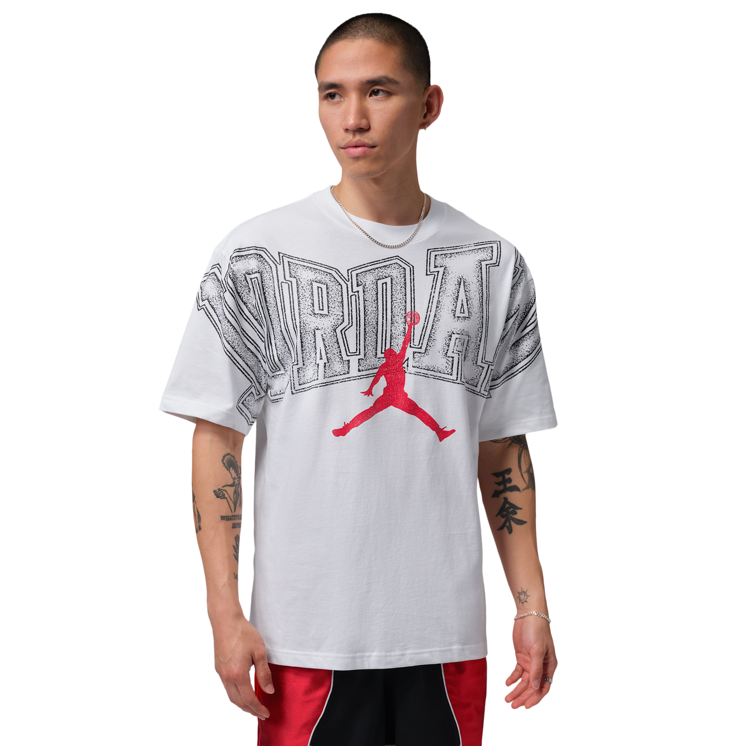Jordan New Stretch Gfx SS Crew - Men's - White