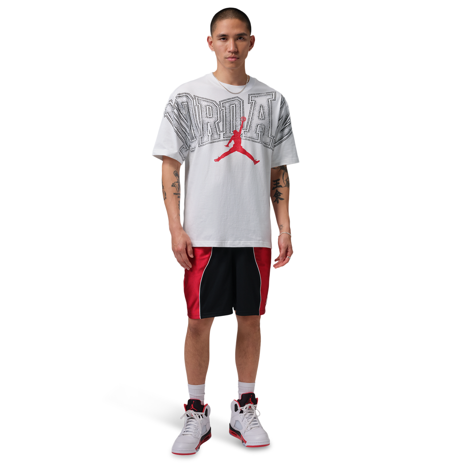 Jordan New Stretch Gfx SS Crew - Men's - White