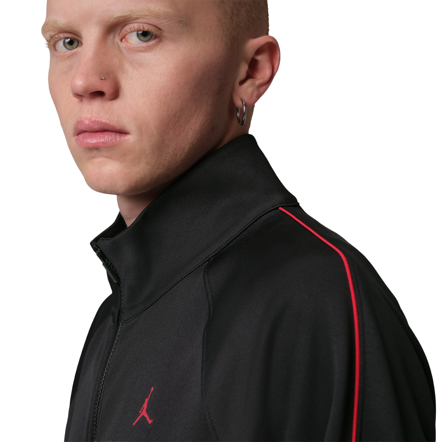 Jordan Sport Track Suit Jacket - Men's - Black/Gym Red/Gym Red