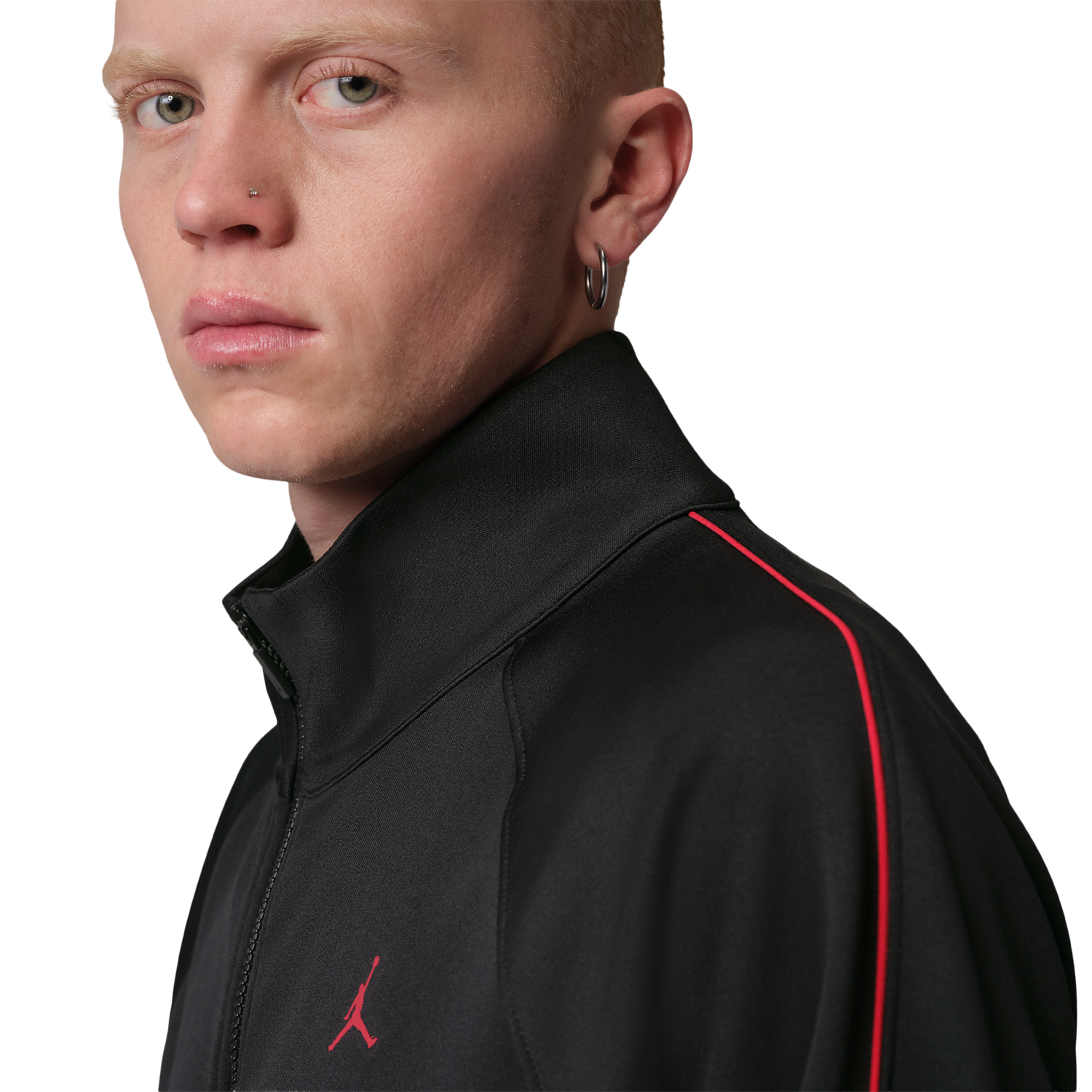 Jordan Sport Track Suit Jacket - Men's - Black/Gym Red/Gym Red