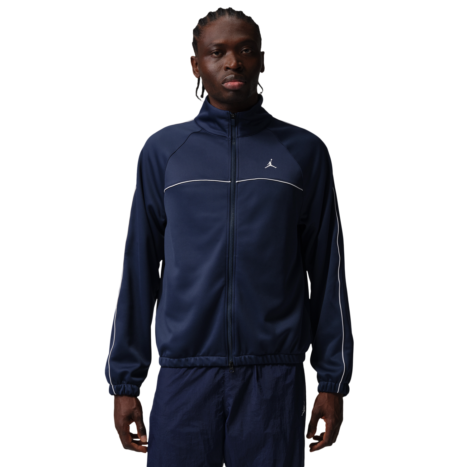 Jordan Sport Track Suit Jacket - Men's - White/Midnight Navy/White