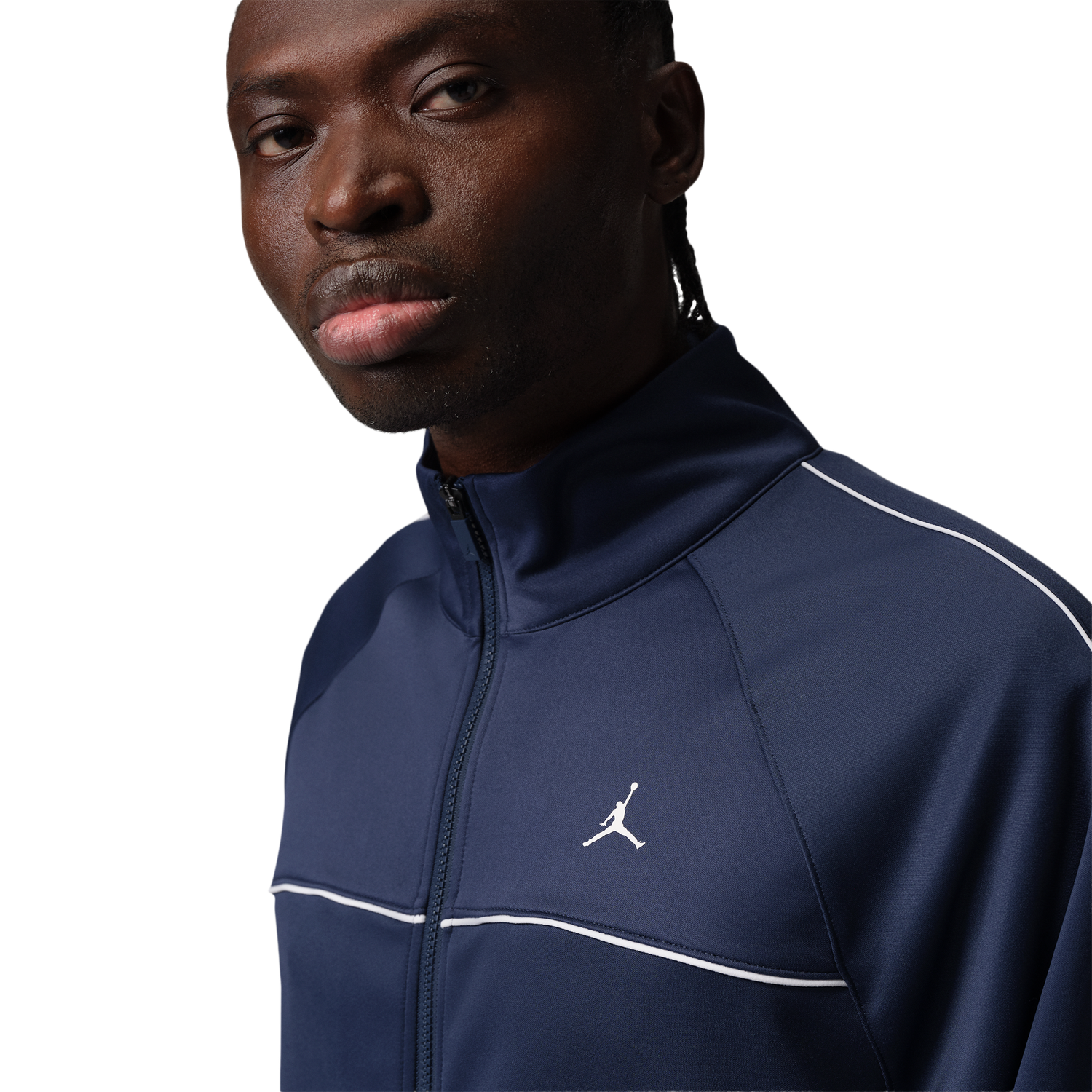 Jordan Sport Track Suit Jacket - Men's - White/Midnight Navy/White
