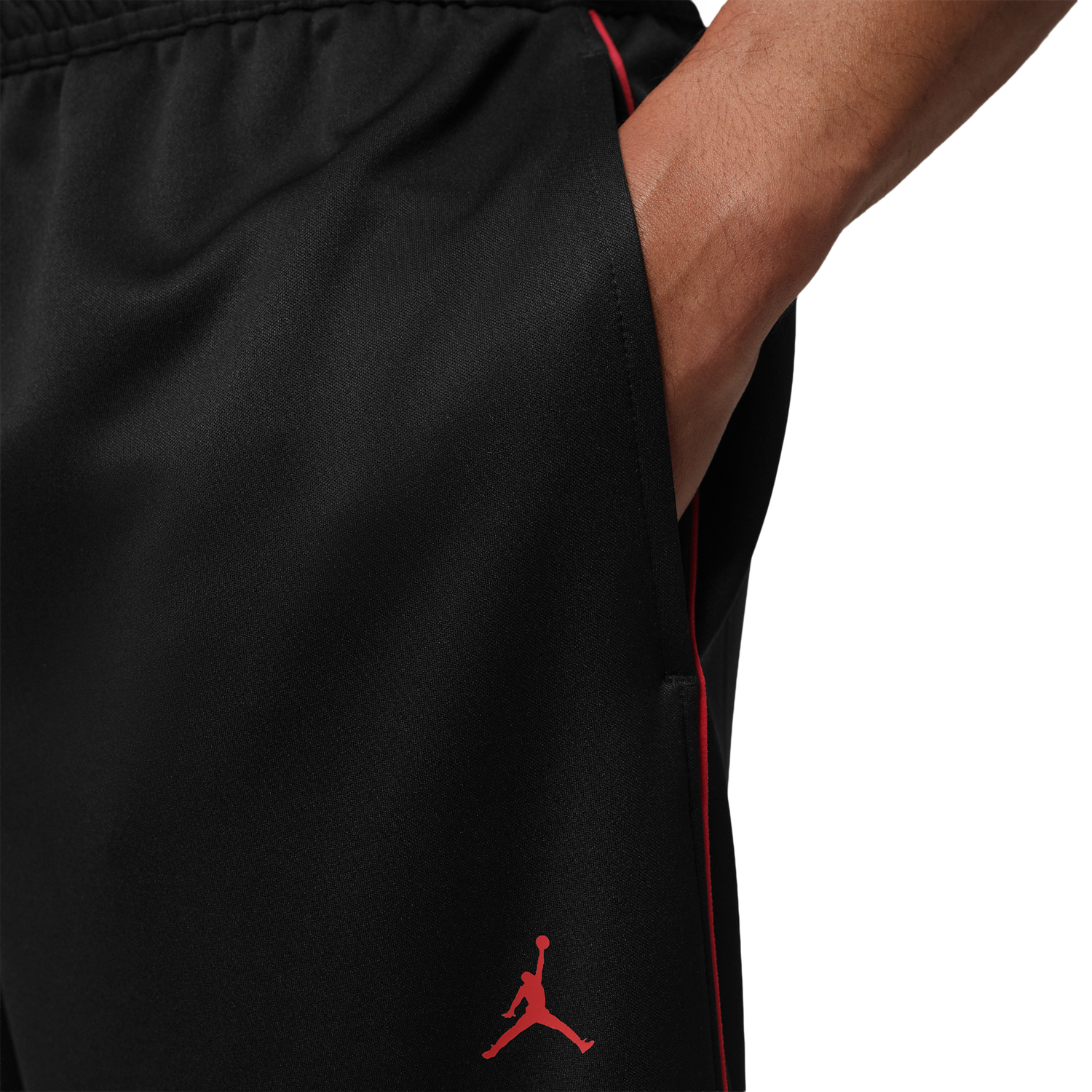 Jordan Sport Track Suit Pant - Men's - Black/Gym Red/Gym Red
