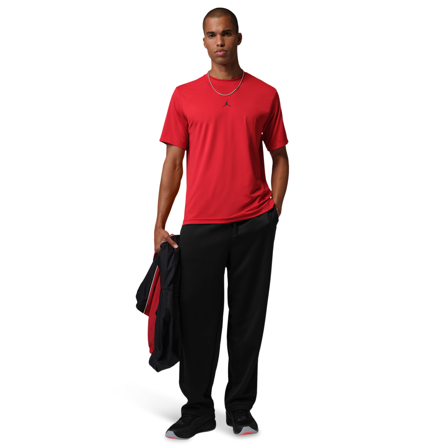 Jordan Sport Track Suit Pant - Men's - Black/Gym Red/Gym Red