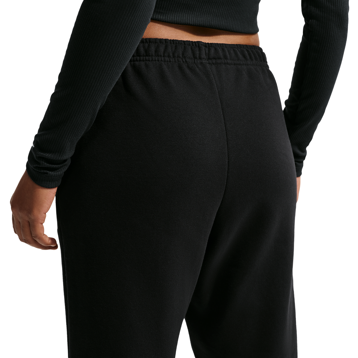 Nike Studio Fleece Mid-Weight Mid-Rise Jogger - Women's - Total Black/Sail
