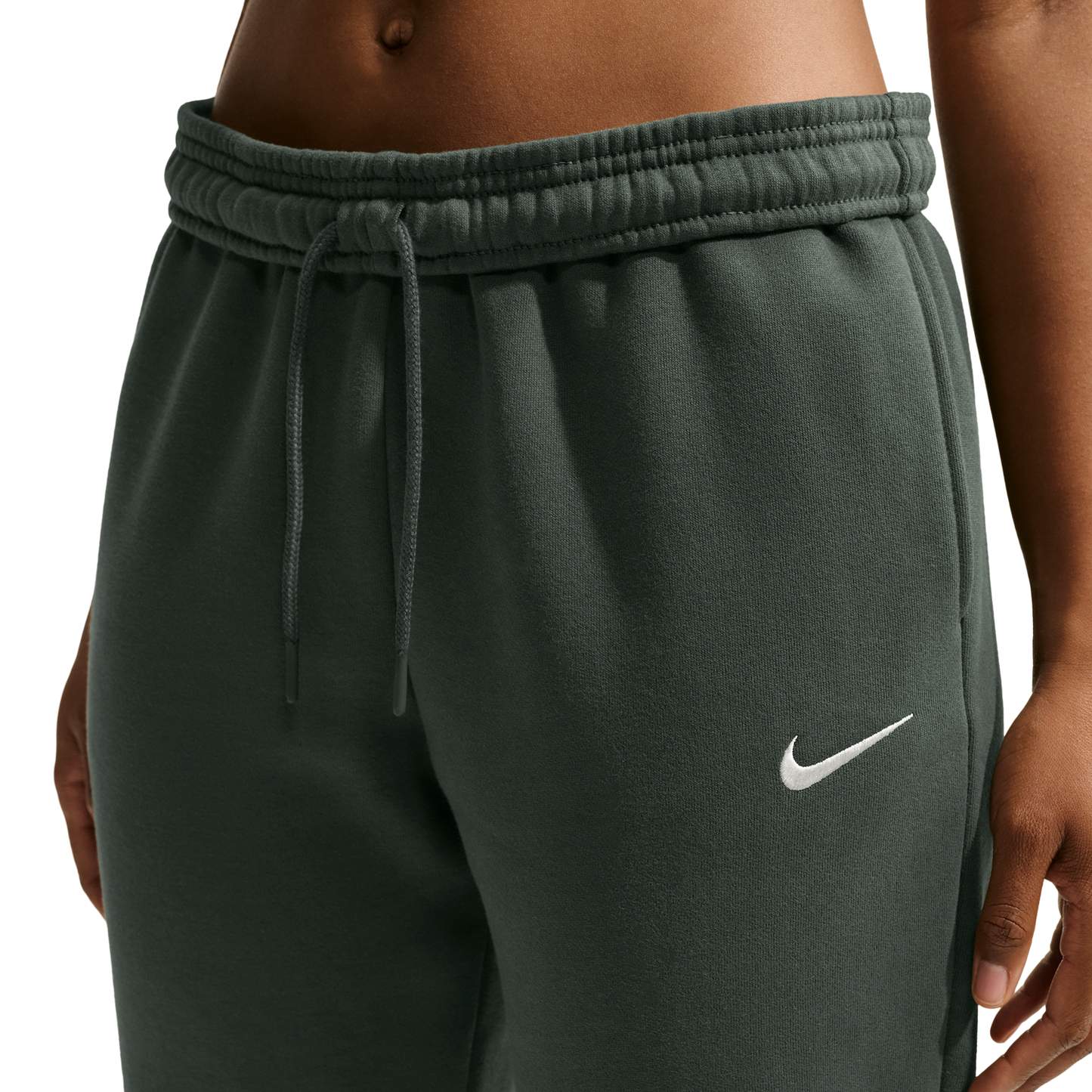 Nike Studio Fleece Mid-Weight Mid-Rise Jogger - Women's - Camo Green/Sail