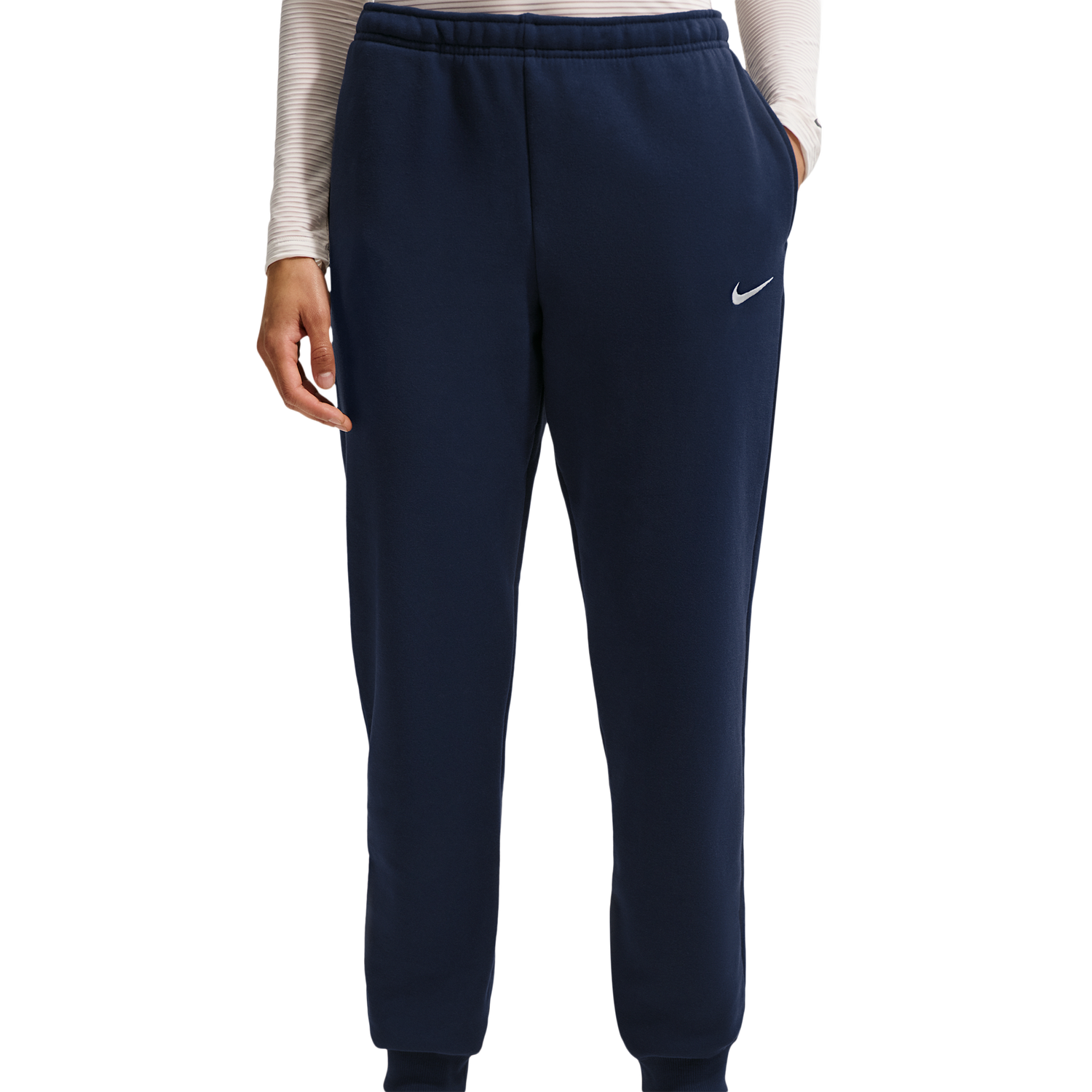 Nike Studio Fleece Mid-Weight Mid-Rise Jogger - Women's - Midnight Navy/Sail