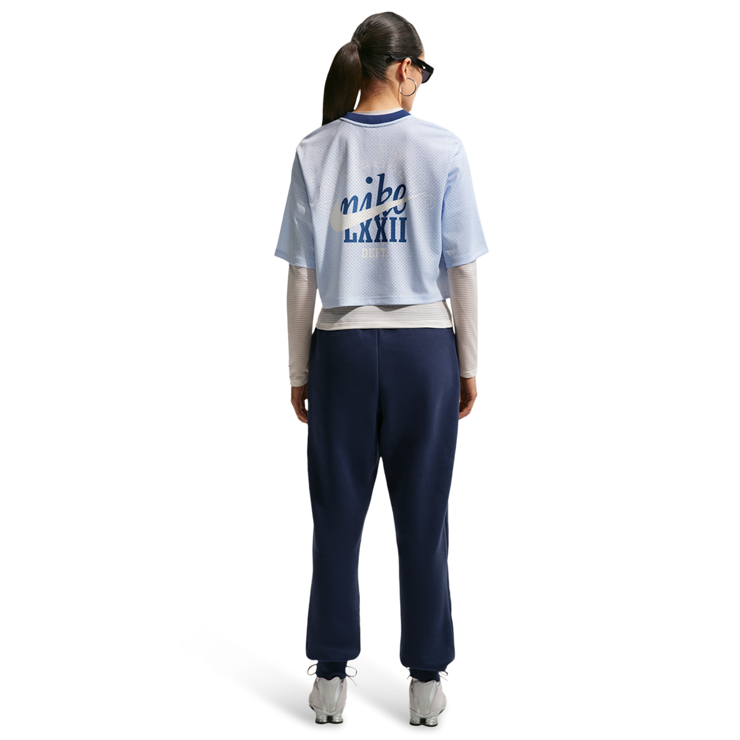 Nike Studio Fleece Mid-Weight Mid-Rise Jogger - Women's - Midnight Navy/Sail