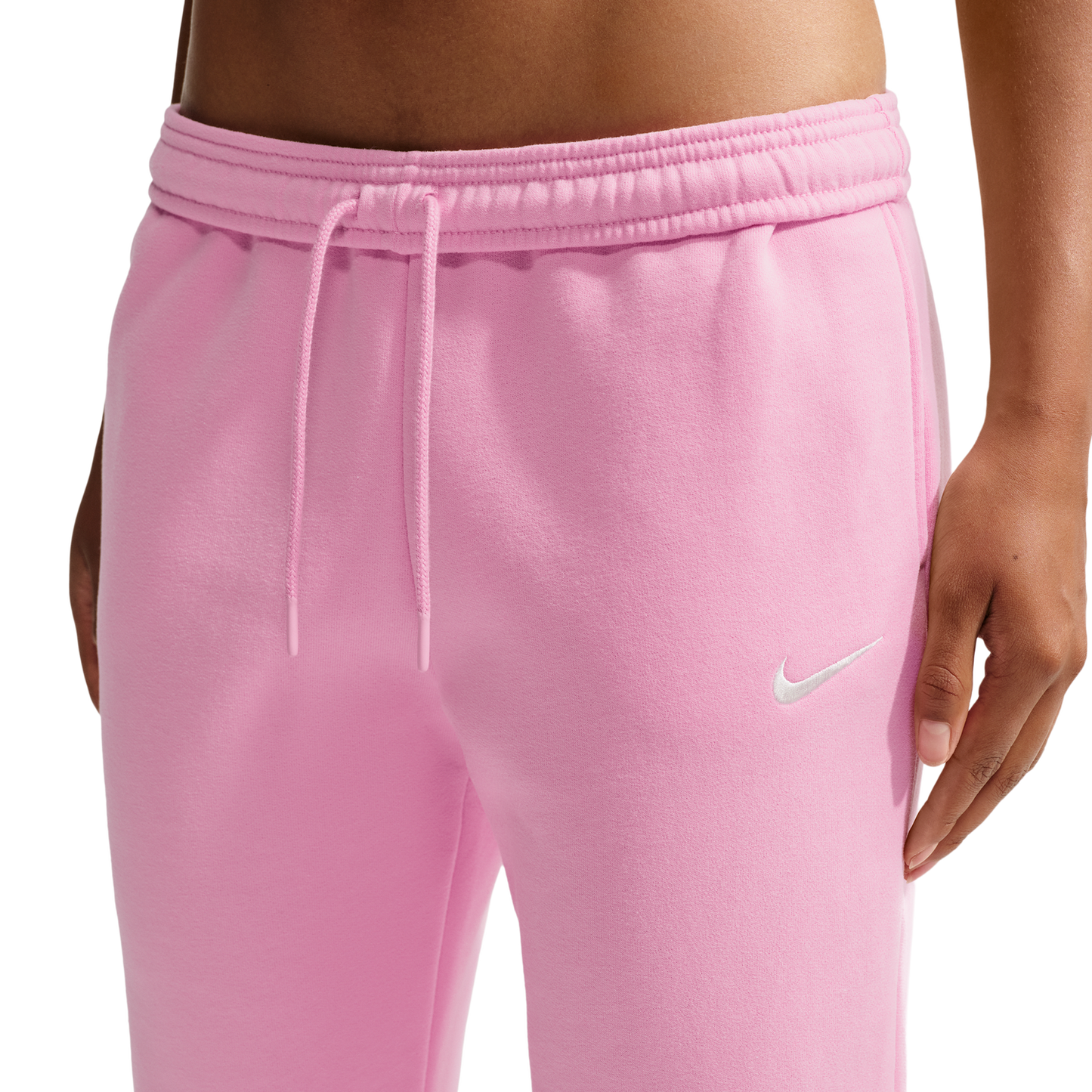 Nike Studio Fleece Mid-Weight Mid-Rise Jogger - Women's - Sail/Pink Rise