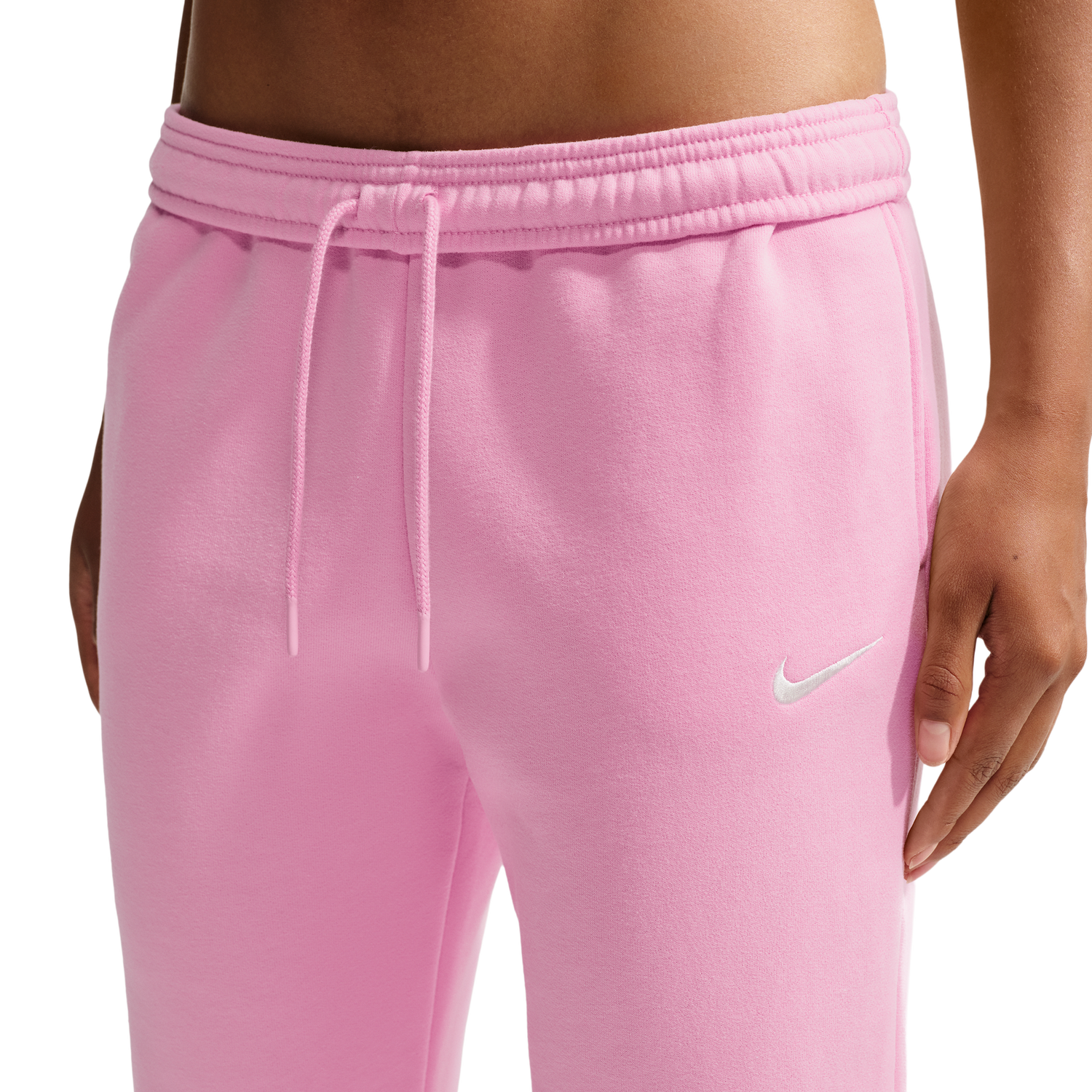 Nike Studio Fleece Mid-Weight Mid-Rise Jogger - Women's - Sail/Pink Rise
