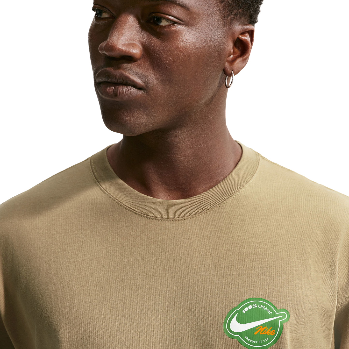 Nike NSW Orange T-Shirt - Men's - Beige/Multi