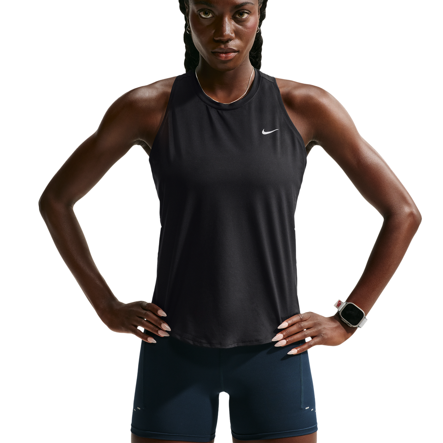 Nike Swift Dri-FIT Standard Tank - Women's - Black/Reflective Silv