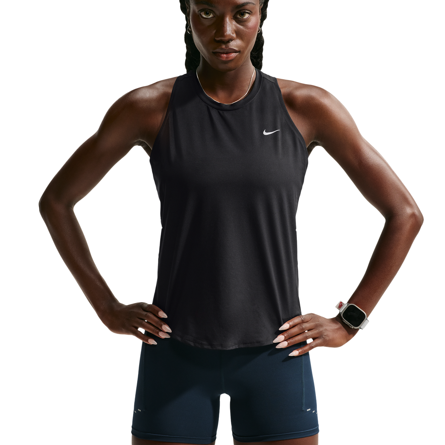 Nike Swift Dri-FIT Standard Tank - Women's - Black/Reflective Silv