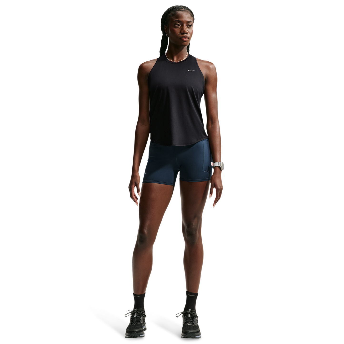 Nike Swift Dri-FIT Standard Tank - Women's - Black/Reflective Silv