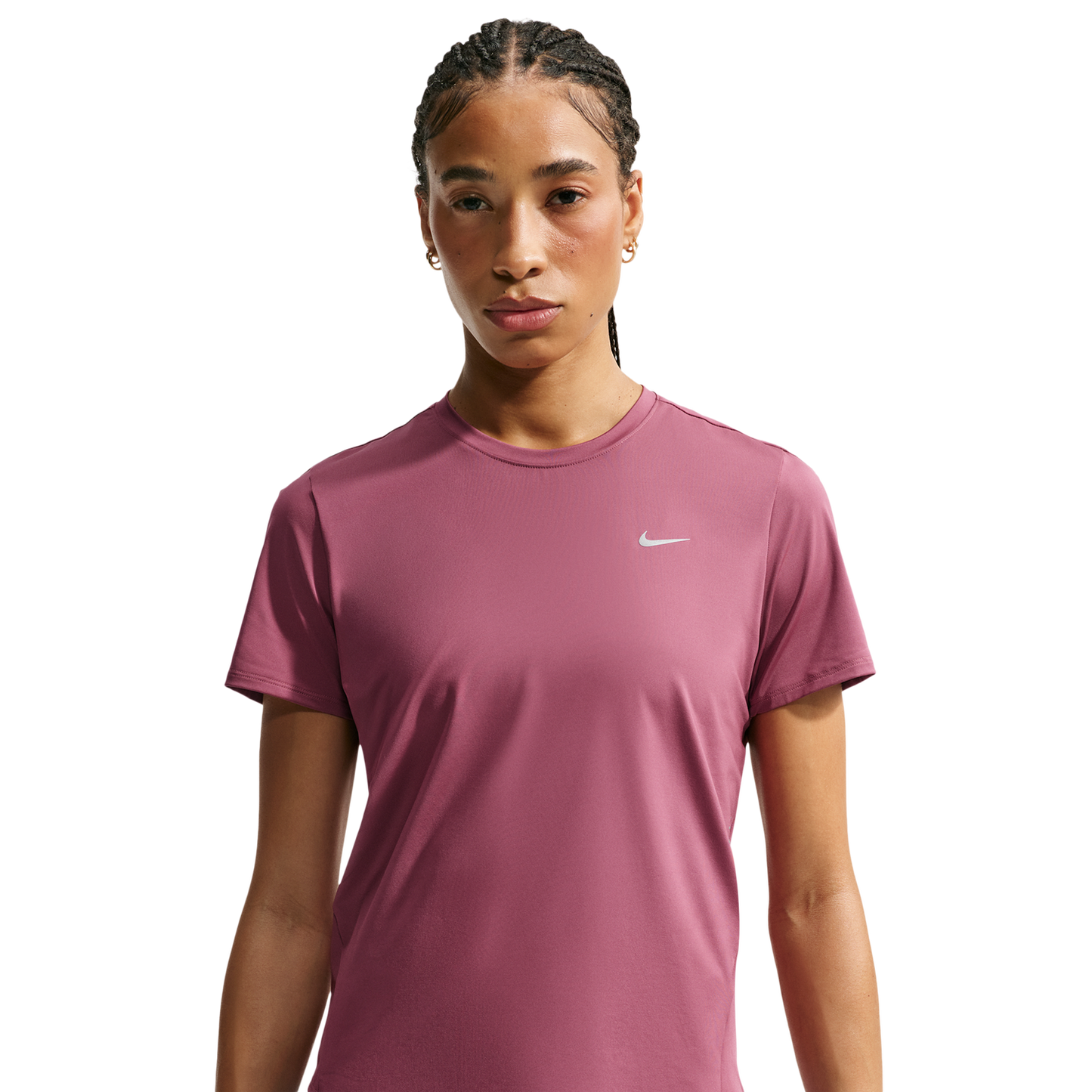 Nike Swift Dri-FIT Standard SS Top - Women's - Pink Smoke/Reflective Silv