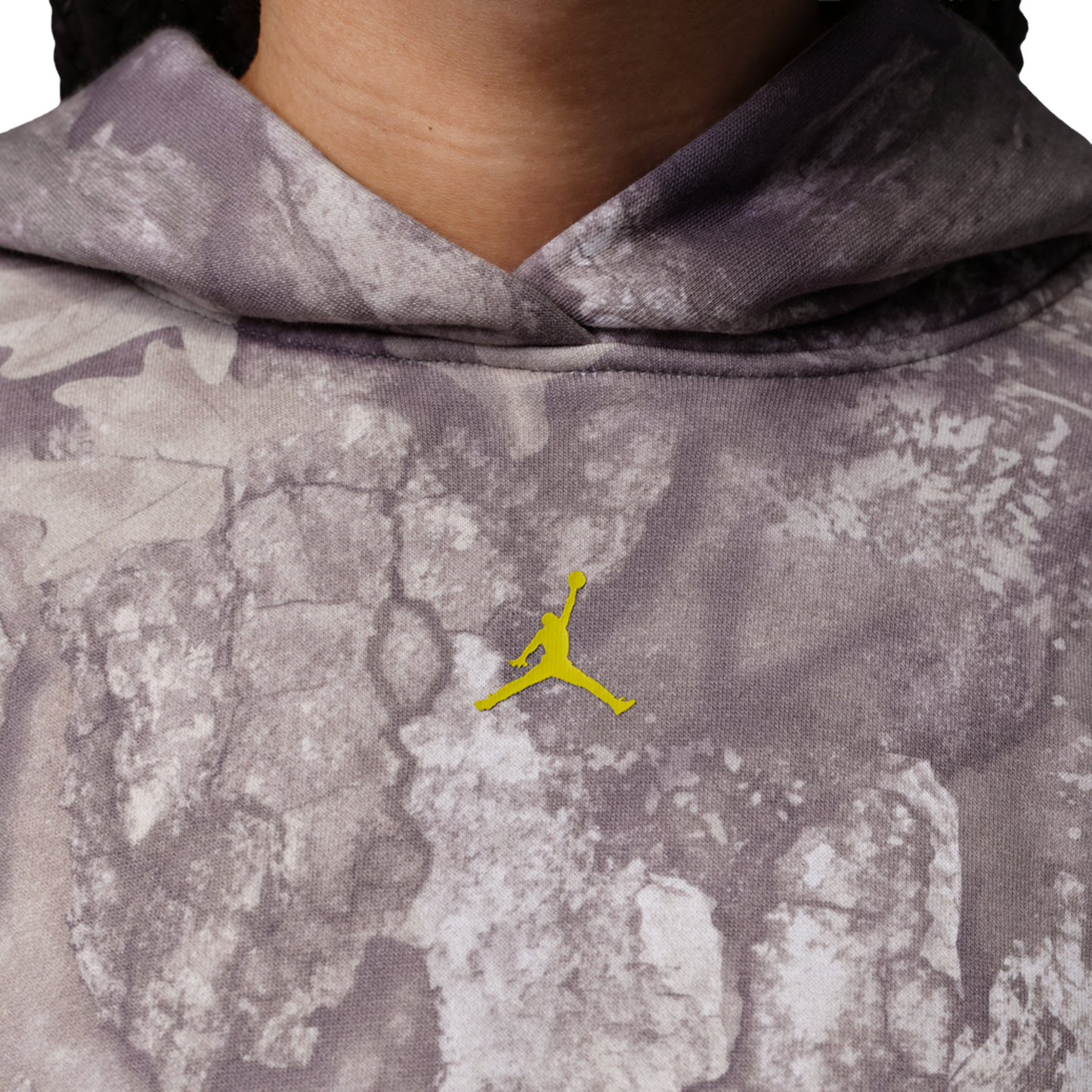 Jordan Brooklyn Fleece Md Crop Po Rlt - Women's - Bright Citron/White